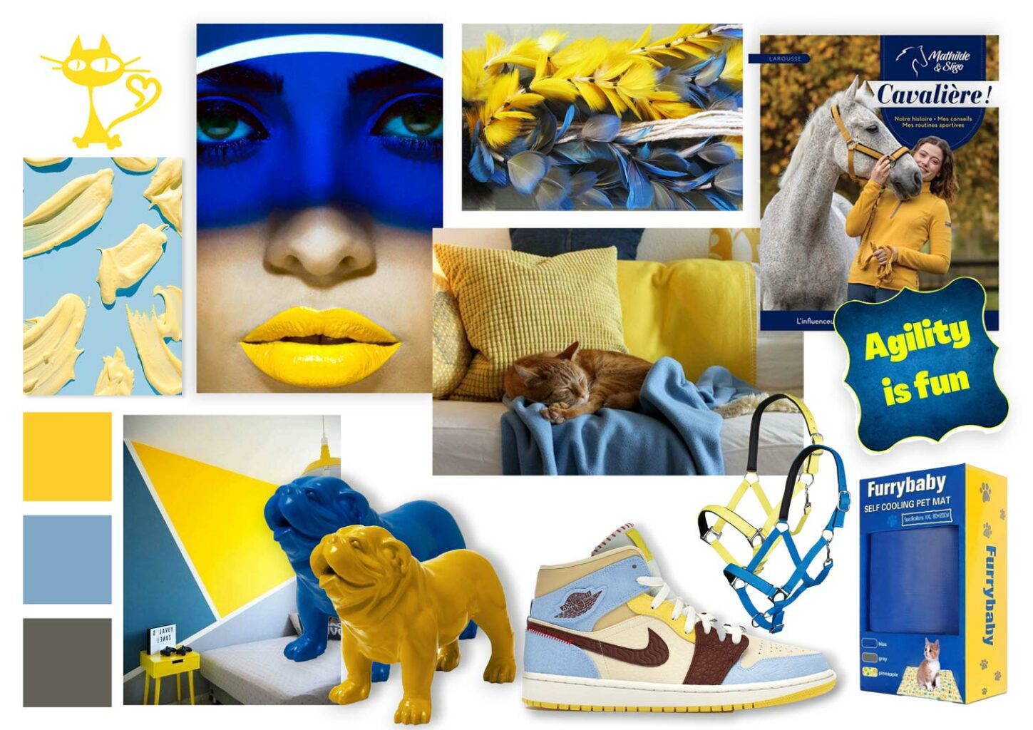 Moodboard pour élaboration dépliant Animaliens