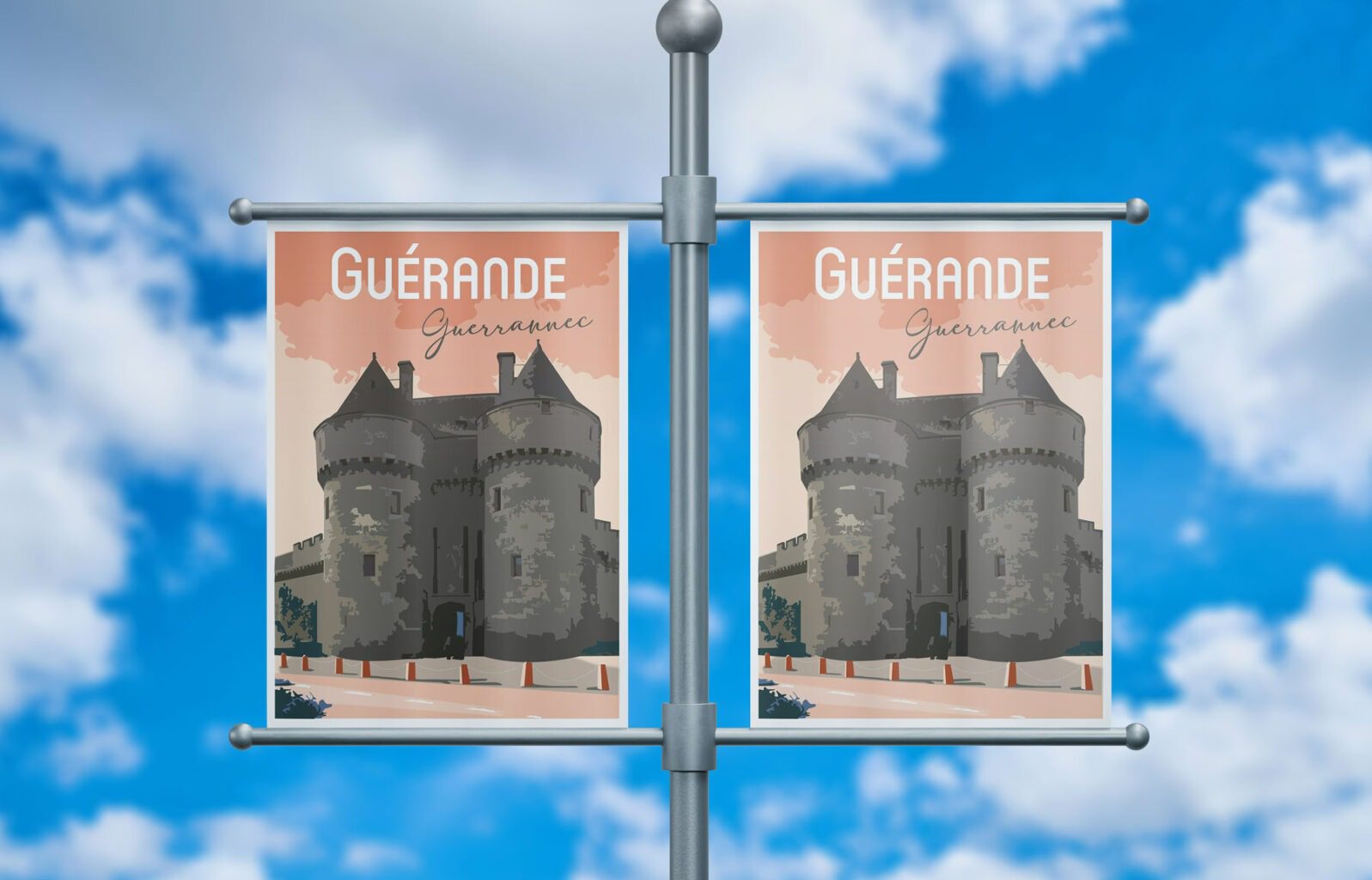 Double Affiche en toile des remparts de Guérande