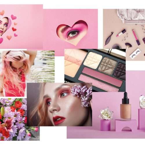 Moodboard pour la conception du magazine de solde Nocibe