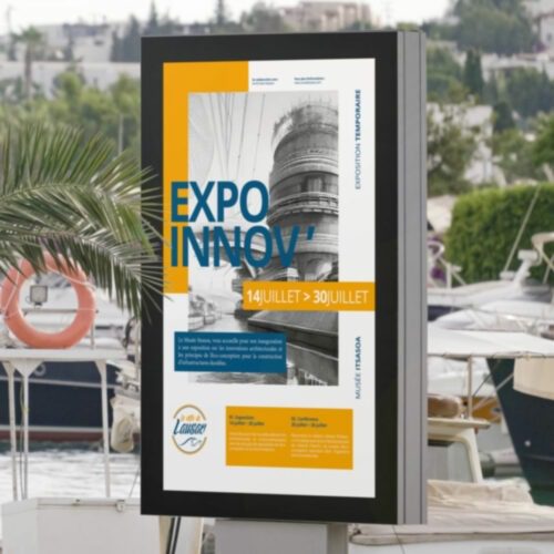 Affiche de l'expo innov' exposé à la Marina de Lausao